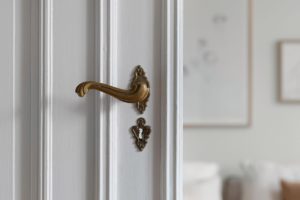 door with golden handle